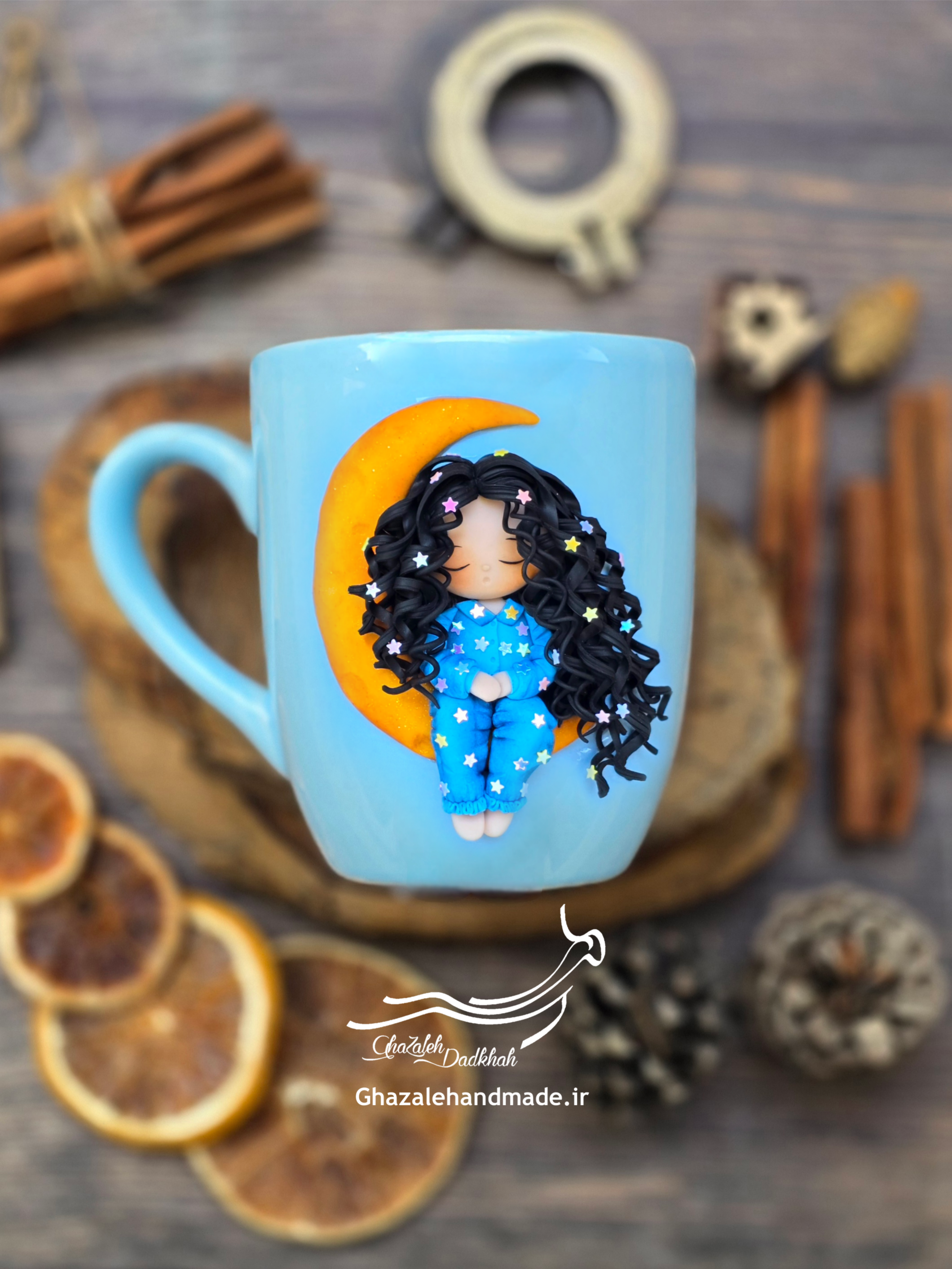 ماگ سرامیکی فیمو مدل دختر شب